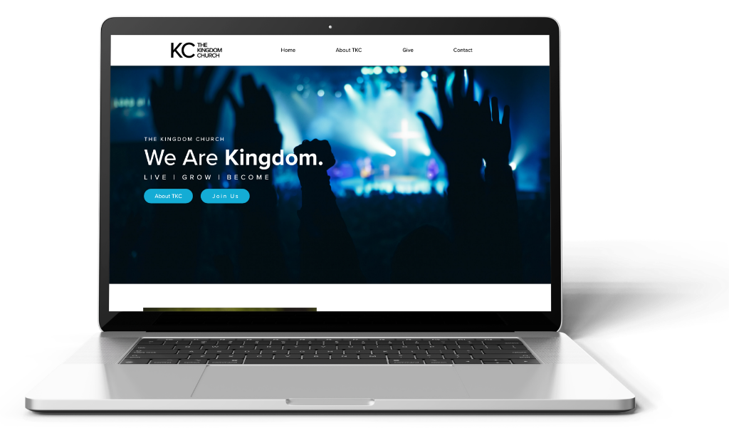 TechChurch Website on Laptop